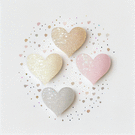 Coeurs scintillants pour un message d'amour